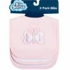 BIG SOFTIES 3 PK APPLIQ/PRINT BIBS PINK