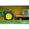 JD BIG FARM 4020 TRACTOR W HAY WAGON BAL