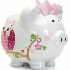 PIGGYBANK PINK DOTTED OWL