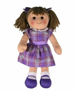 RAG DOLL YD1026 PENNY PURPLE CHECK DRESS