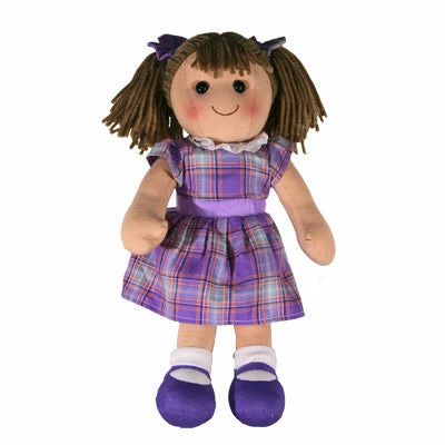 RAG DOLL YD1026 PENNY PURPLE CHECK DRESS 1 RAG DOLL YD1026 PENNY PURPLE CHECK DRESS