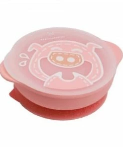M&M SUCTION BOWL PINK POKEY PIG