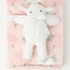 SNUGTIME FLEECE BLANKET W PLUSH PINK