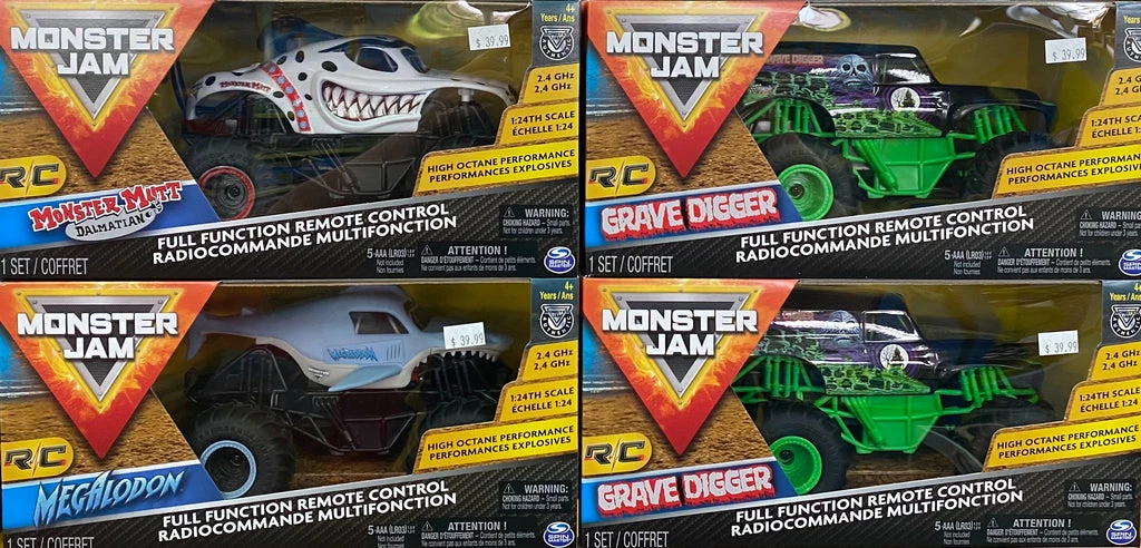 R/C 1:24 MONSTER JAM TRUCKS ASTD 1 R/C 1:24 MONSTER JAM TRUCKS ASTD