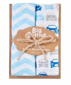 BIG SOFTIES 2 PK MUSLIN WRAPS CAR