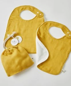 PILBEAM DBL MUSLIN BIBS 2PK HONEY