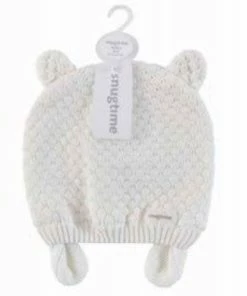 SNUGTIME KNIT EARMUFF BEANIE CREAM MED