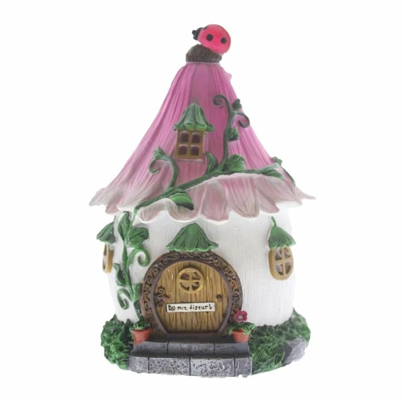 CHLOES GARDEN FAIRY HOUSE PINK FLOWER 1 CHLOES GARDEN FAIRY HOUSE PINK FLOWER