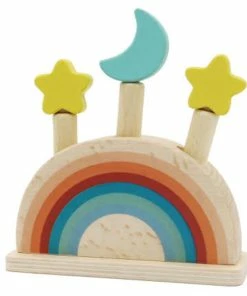 WOODEN CALM & BREEZY POP UP TOY RAINBOW