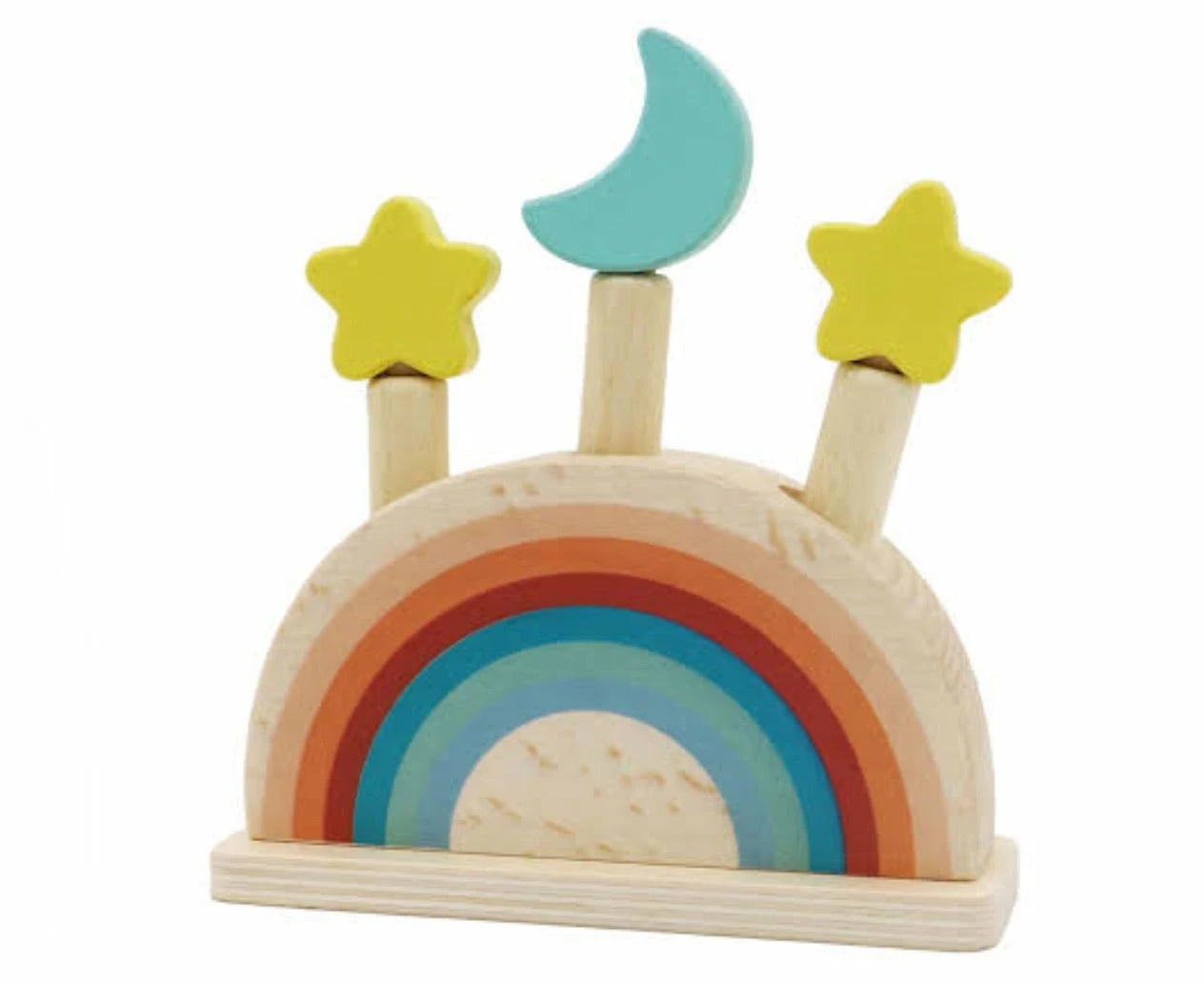 WOODEN CALM & BREEZY POP UP TOY RAINBOW 1 WOODEN CALM & BREEZY POP UP TOY RAINBOW