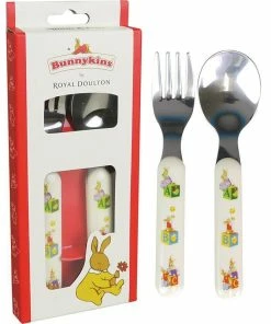 BUNNYKINS SPOON & FORK SET PLAYING DESIG