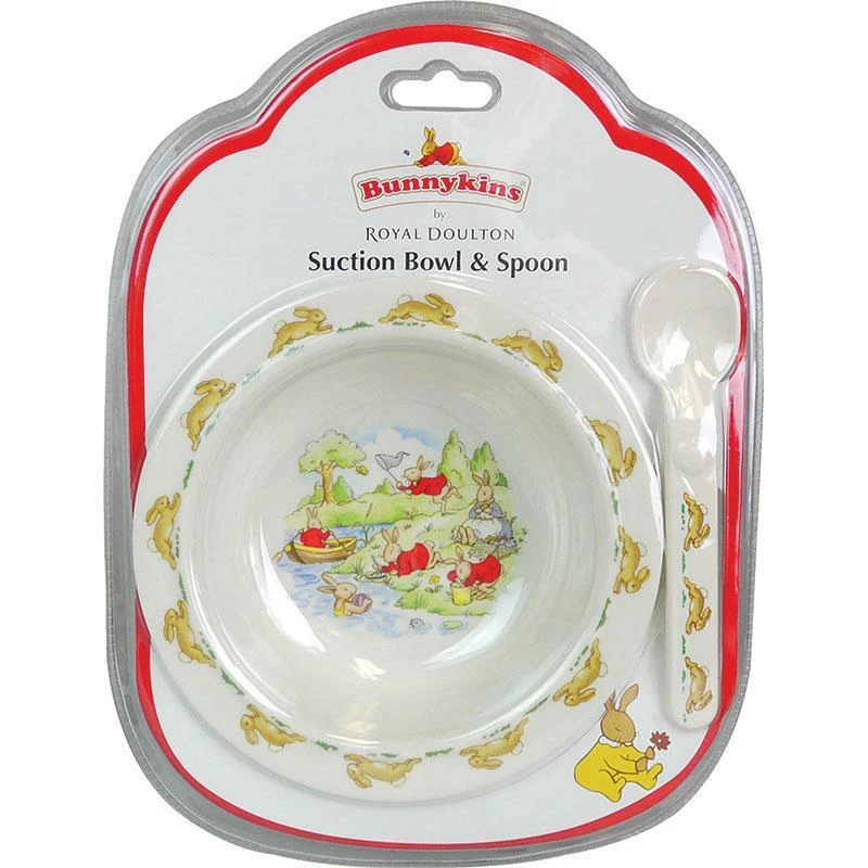 BUNNYKINS SUCTION BOWL & SPOON SWIM RED 1 BUNNYKINS SUCTION BOWL & SPOON SWIM RED