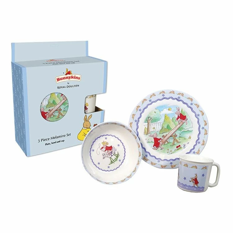 BUNNYKINS 3PC MELAMINE SET SHINING STAR 1 BUNNYKINS 3PC MELAMINE SET SHINING STAR