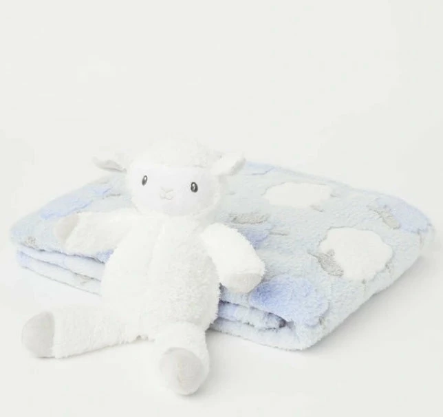 SNUGTIME FLEECE BLANKET W PLUSH BLUE 2 SNUGTIME FLEECE BLANKET W PLUSH BLUE - Image 2