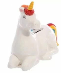 MONEY BOX RAINBOW/WHITE UNICORN