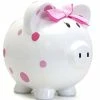 PIGGYBANK PINK POLKA DOT