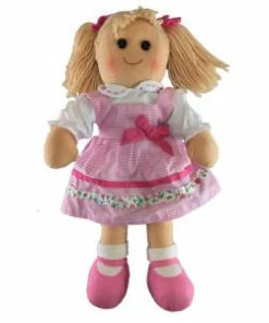 RAGDOLL YD897 AVA CORAL PINK W LACE BOW