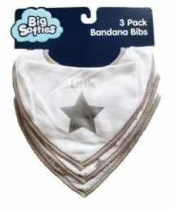 BIG SOFTIES 3 PK BANDANA BIBS UNI STAR