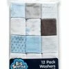 BIG SOFTIES 12 PK TERRY WASHERS BLUE