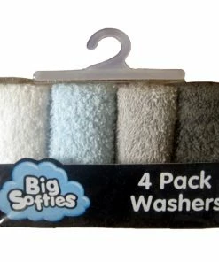 BIG SOFTIES 4 PK COTTON WASHERS BOY PAS