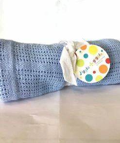 COTTON CELLUAR BABY BLANKETS ASSTD COLOR