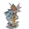 CHLOES GARDEN FAIRY W DRAGON BLUE SITTIN