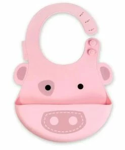 M&M BABY BIB PINK POKEY PIG