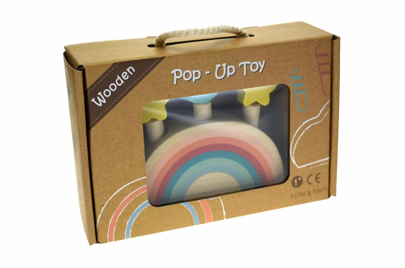 WOODEN CALM & BREEZY POP UP TOY RAINBOW 2 WOODEN CALM & BREEZY POP UP TOY RAINBOW - Image 2