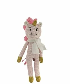 ES KIDS KNITTED ANIMAL SML UNICORN PINK