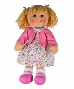 RAG DOLL YD1024 PEGGY PINK CARDI