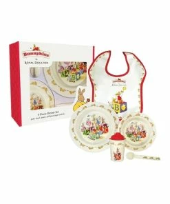 BUNNYKINS 5PC DINNER SET RED ABC
