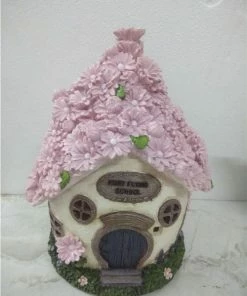 FAIRY NIGHT LIGHT PINK FLOWER HOUSE