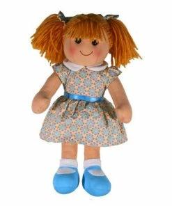 RAG DOLL YD1027 EVIE YELLOW/AQUA DRESS