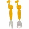 M&M CUTLERY SET YELLOW LOLA GIRAFFE