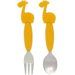 M&M CUTLERY SET YELLOW LOLA GIRAFFE